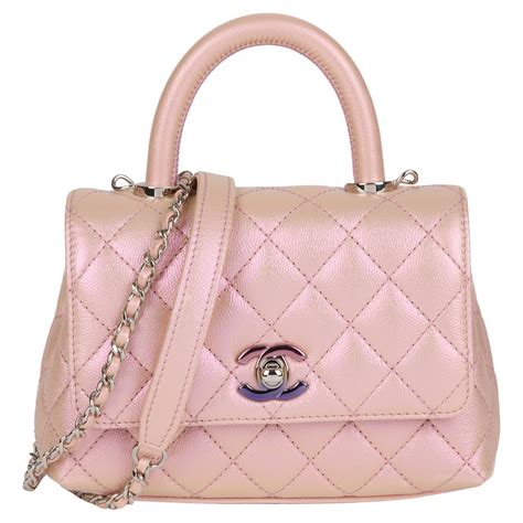 chanel iridescent caviar mini|CHANEL Iridescent Caviar Quilted Extra Mini Coco Handle Flap .